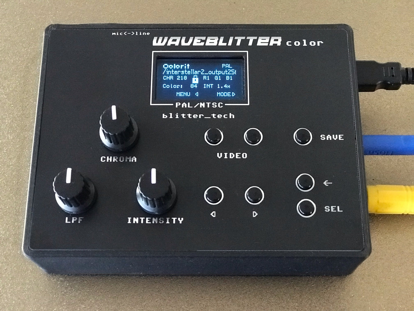 Waveblitter Color video synthesizer
